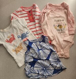 Mixed Brand Name Bundle of Baby Girl Outfits 5 Pieces 6-9 Month